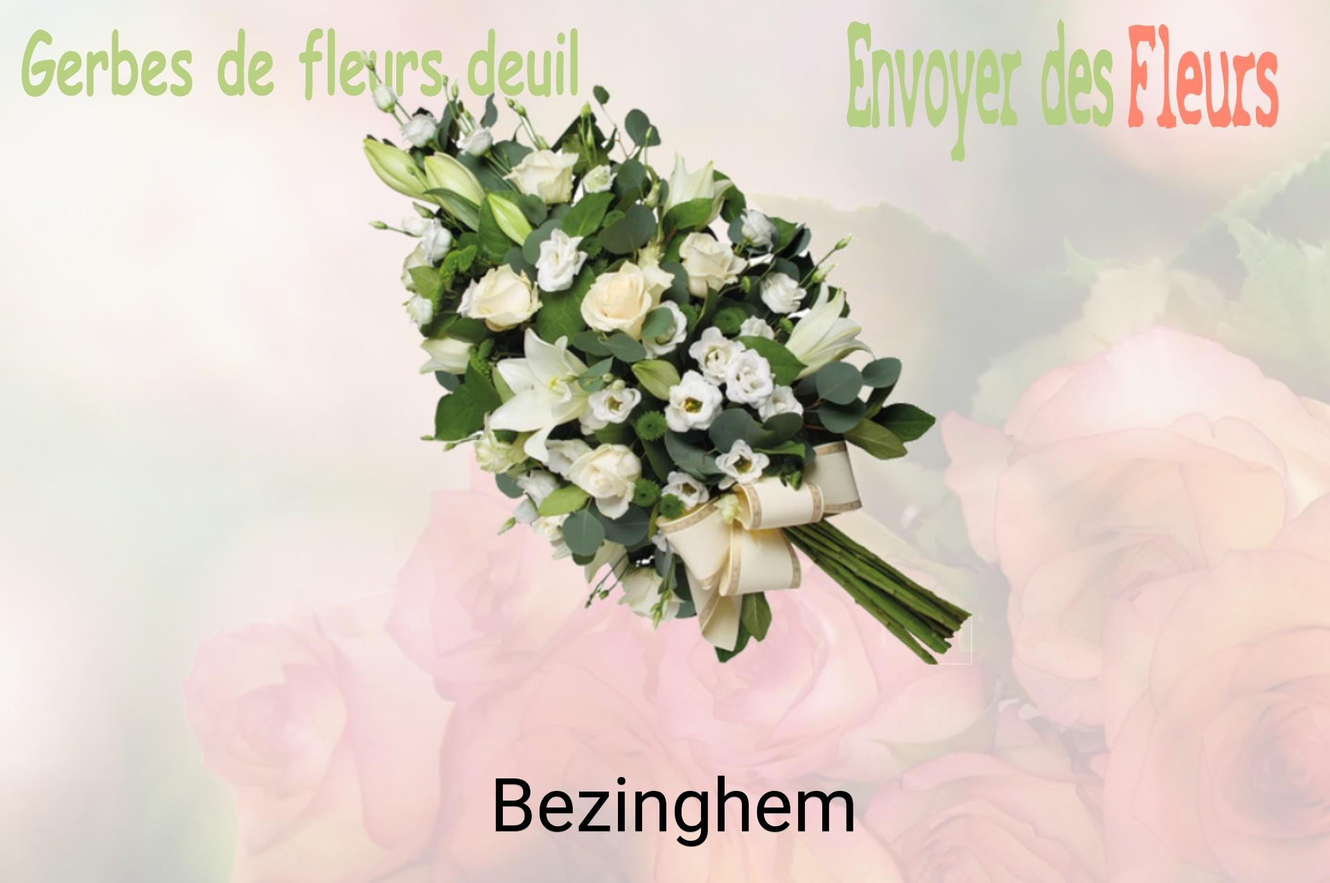 Gerbe de fleurs de deuil livrée à Bezinghem